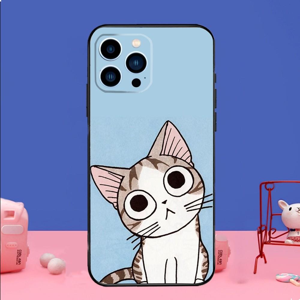 

Chi Cat Sweet Home Phone Case For iPhone 14,13,12 Mini 11 Pro XR,X,XS,MAX 6S,7,8 Plus Silicone Cover Soft black iPhone12mini