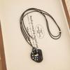 Polka Dot Charm Long Sweater Chain Heart Pendant Drop Heart Necklace  Daily Wear