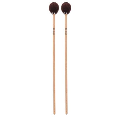 1 Par Mazos de Marimba Mango de Haya Xilófono Accesorios de Instrumento Hilo MezcladoCafé