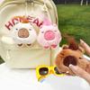 Adorable Capybara Plush Keychain with Squeaky Sound for Bags and Keys Squeaky Animal Keyring Ornament Phone Decoration