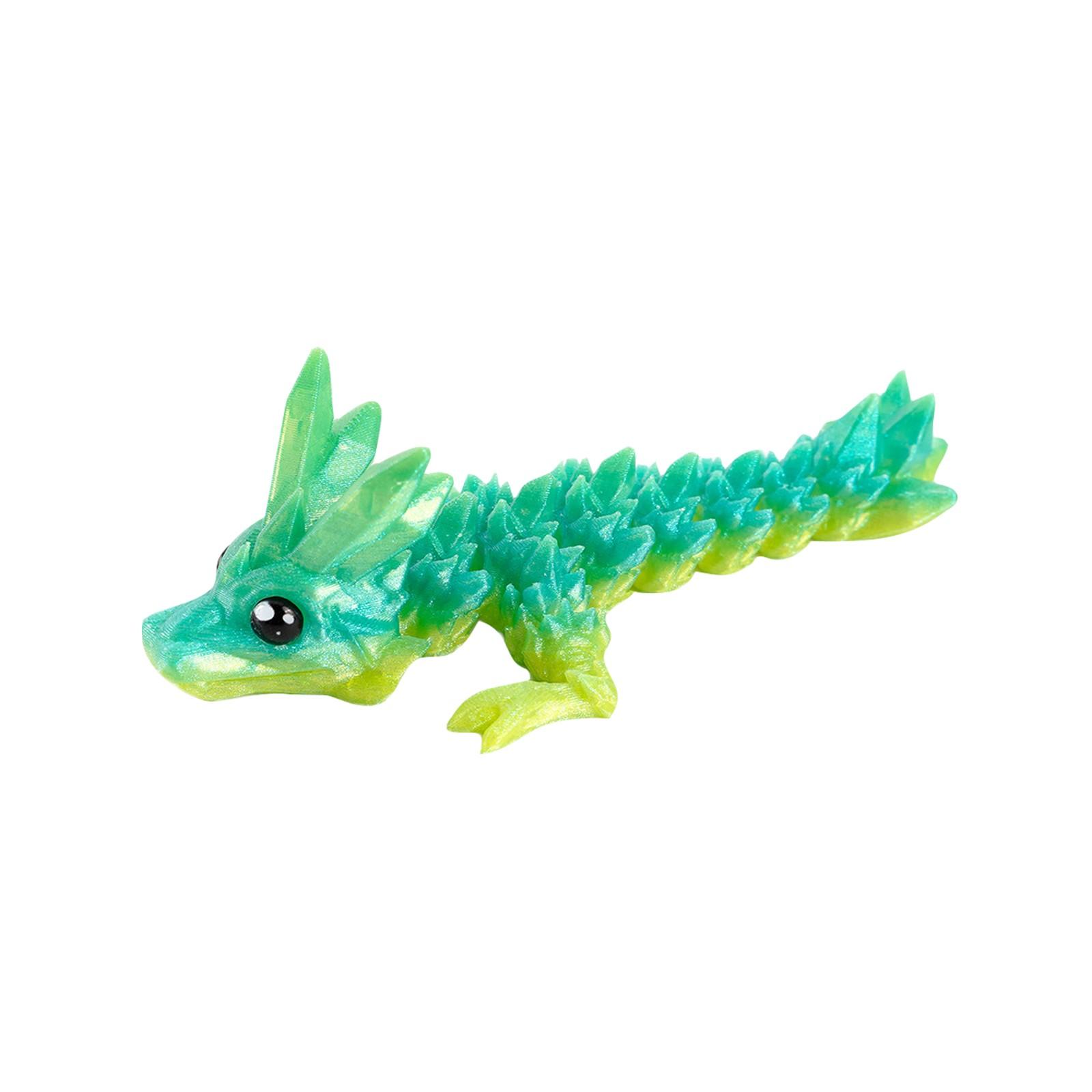 

3D Printed Dragon, Colorful 3D Printed Flexible Articulated Dragon Toy For Home Desk Decoration, Stress Relief Toy For Kids And Adults