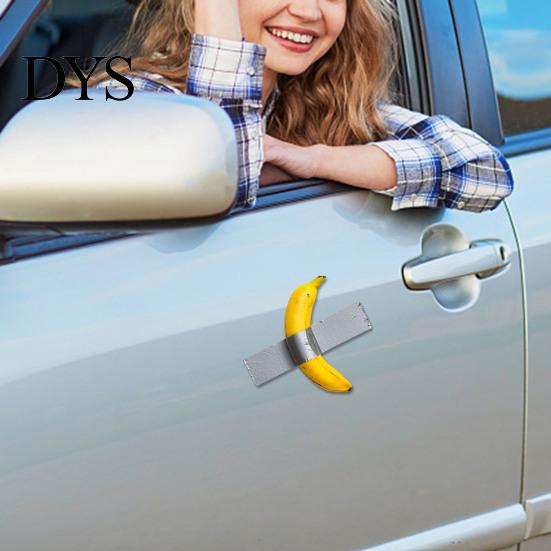 Banane Selbstklebendes Stickerband Dekorativ für Auto, Lustiger Gelber Realistischer Fruchtsticker, Auto Karosserie Kratzer Abdeckung Dekoration Aufkleber