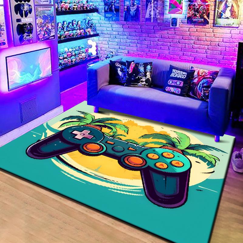 3D Game Console Carpet, Video Game Controller, e-Sports Room Decoration Floor Mat, Cool Living Room Rug, Home Decoration