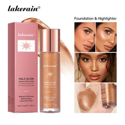 Shining Highlighter Liquid Waterproof, Anti-sweat Lasting Facial Brightening and Contouring Three-dimensional Highlighter Liquid