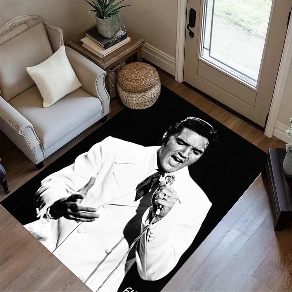 Elvis Presley Rock Legend Area Rug Design for Playrooms Living Rooms Dining Room Dormitory Anti-slip Rug Office home decor Spiritual Gift