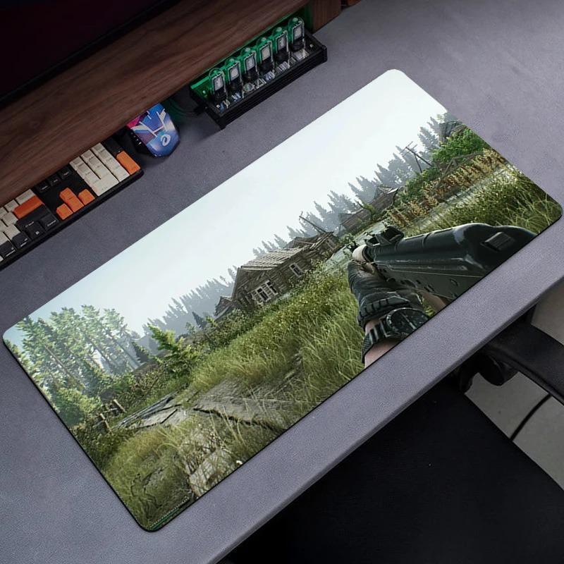 Tapete de Mouse para Jogos Escape From Tarkov com Bordas Costuradas para Escritório, Teclado de Computador, Laptop e Mesa de Casa com Base de Borracha Antiderrapante