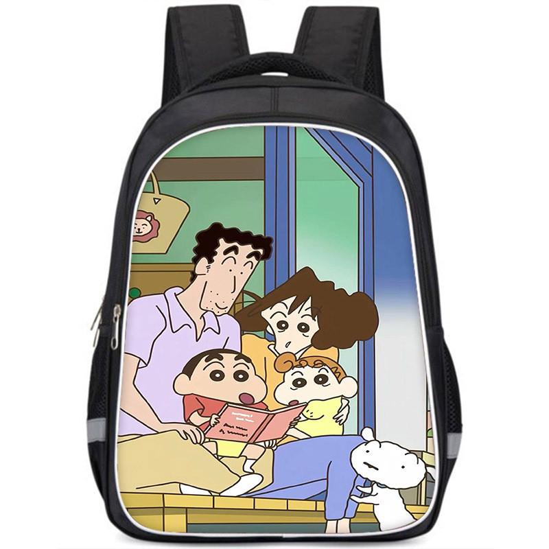 Spacious Crayon Shin-chan Oxford Cloth Backpack Lightweight School Bag For Kids