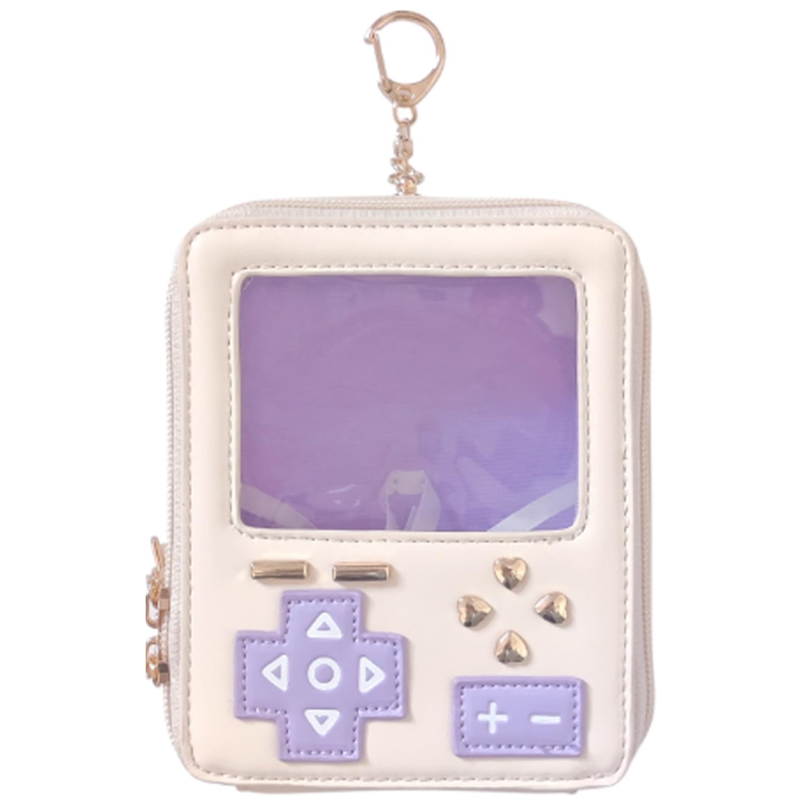 

Lizhi Grass Garden Studio Game Console Plush Fits 10cm Plush Plush Bag with Purple Pouch, Toys, Keychain, [Used]