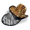 New Western Cowboy Hat Halloween Tiger Party Top Hat Zebra Double Sided Printed Decorative Jazz Hat