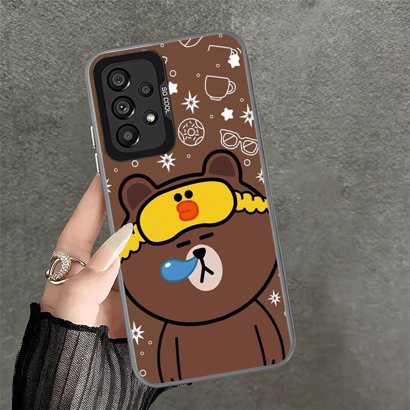 Cartoon Bear B-Browns C-Conys Soft Phone Case for Samsung A17 A16 A15 A14 A13 A57 A56 A55 A54 A53 A37 A36 A35 A34 A33 A26 A25 A2