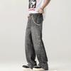 American new painted graffiti men and women couples washed and sprayed dirty loose jeans trousers tide