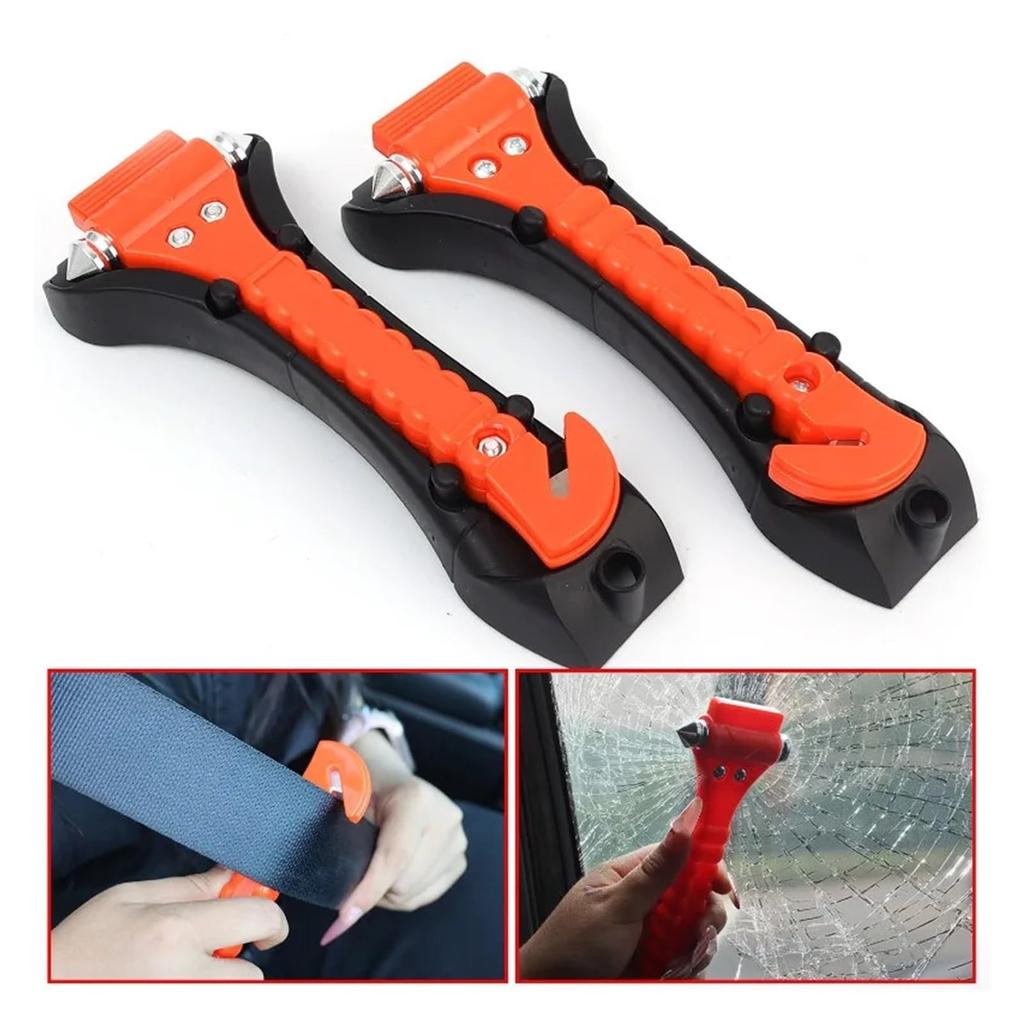 2 In 1 Car Emergency Tool Safety Hammer Window Breaker Built Carbon Steel Car Escape Rescue Glass Breaker Kit