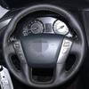 Black PU Artificial Leather Hand-stitched Car Steering Wheel Cover for NV Cargo Nissan Patrol Armada NV Passenger (US) Titan