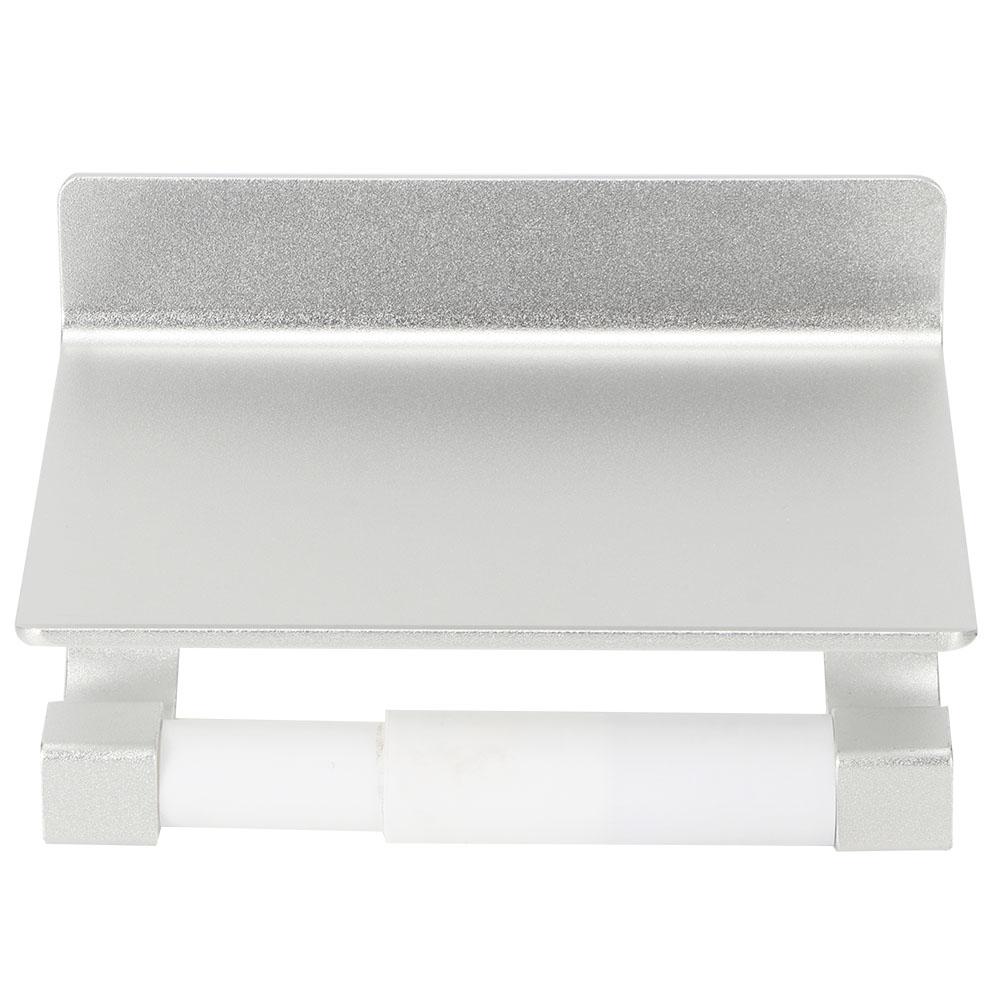 Space Aluminum Wall‑Mounted Roll Paper Rack Toilet Paper Holder with Phone Storage Shelf