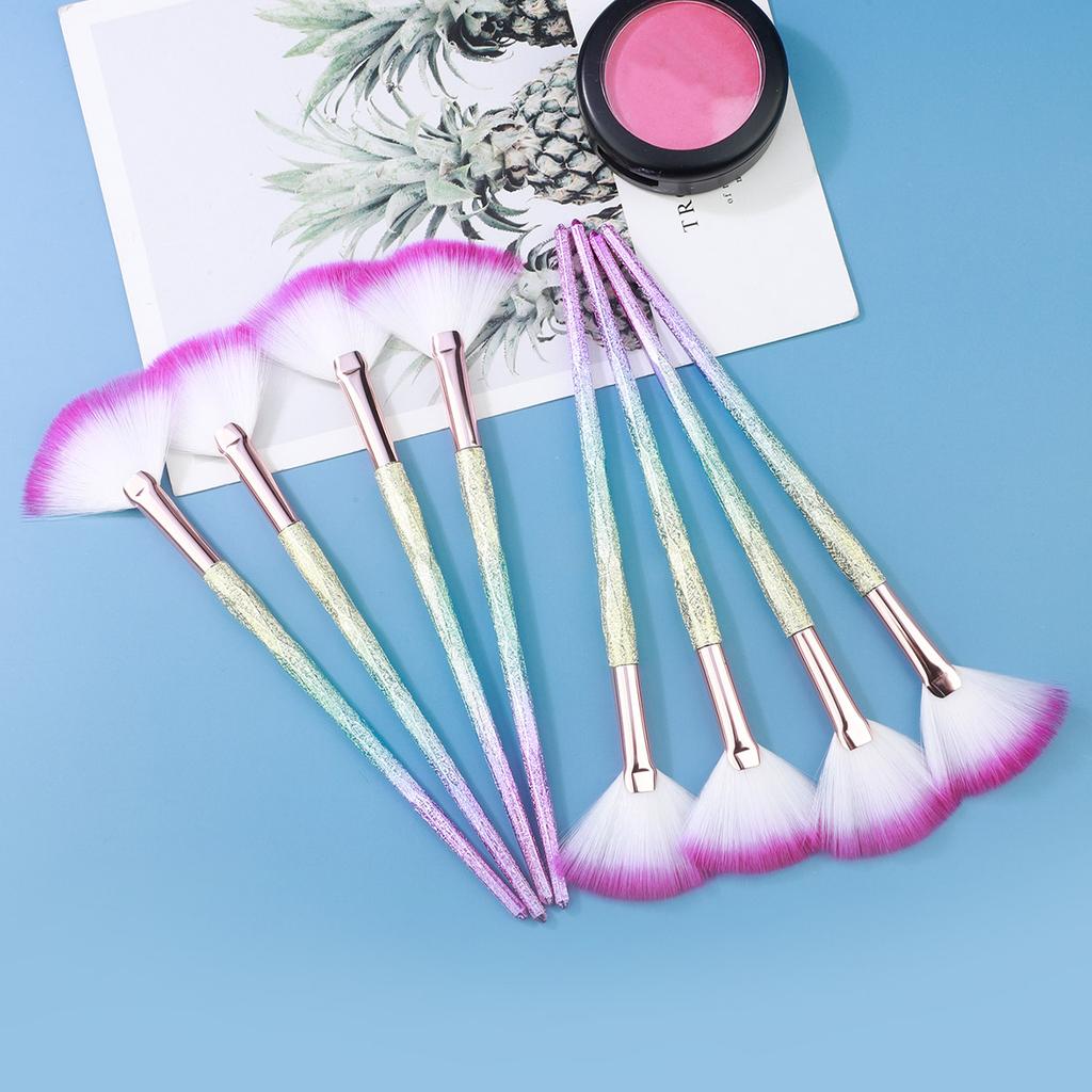 1pcs-9pcs Powder Brushes Fan-shaped Makeup Brushes Highlighting Ultra-soft Skin-friendly Portable Beauty Tools