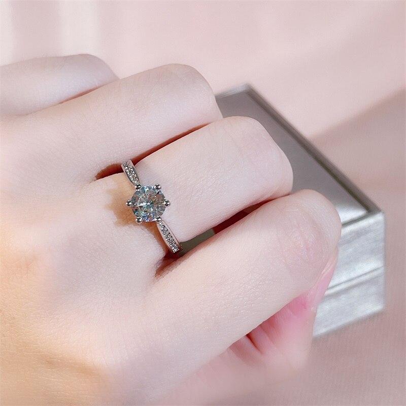 BELLA BOX Luxuriöser offener Ring für Frauen mit kreativem Zirkonia, edlem Schmuck, Silber, Geschenk