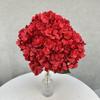 Hot Sale 5 Heads Artificial Hydrangea Bouquet Silk Hydrangea Burgundy Artificial Flowers Bouquet for Wedding Event Decoration