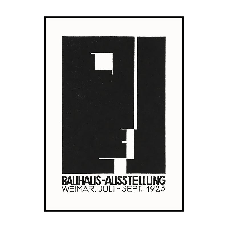 Bauhaus Exhibition Poster Minimalist Interior Canvas Painting Vintage Modern Print Wall Art Picture for Room Home Decoration