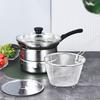 with Frying Basket and Steamer Pasta Pot Visible Lid Stockpot Multifunctional Deep Fryer Pot  Soup