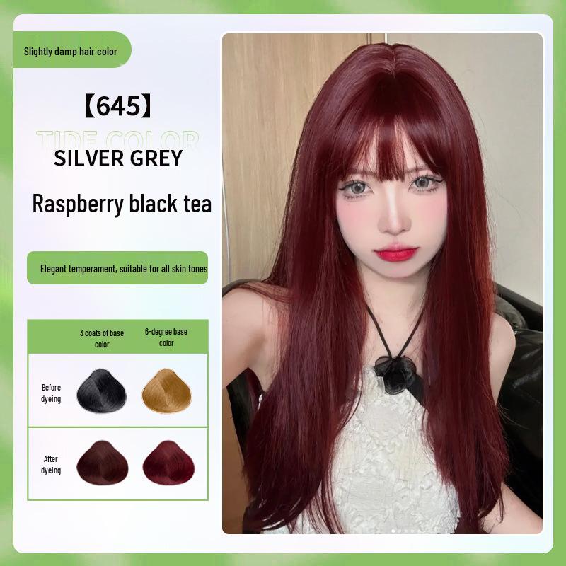 Matte Cold Brown Plant-Based Hair Dye Cream for Gray Coverage, No Bleach Needed, Unisex, DIY at Home.