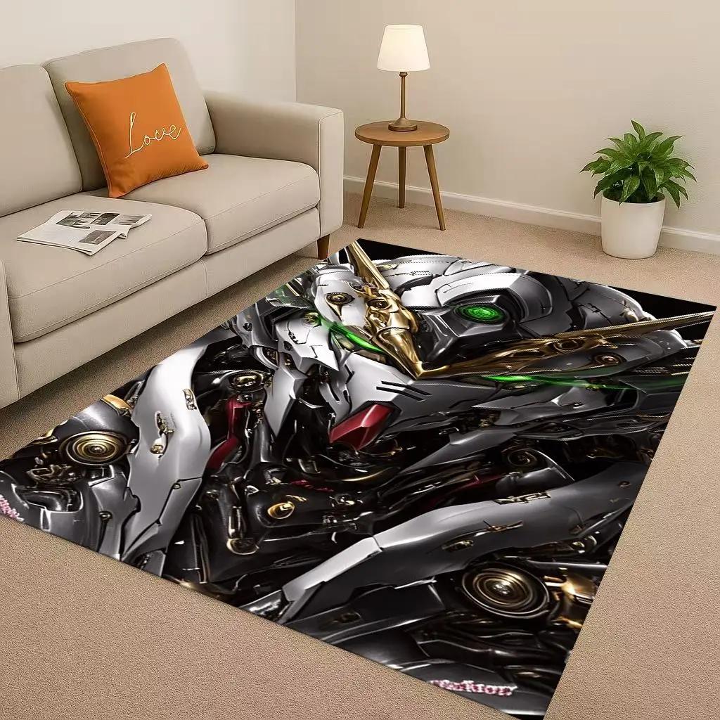 Gundam Cartoon Robot Christmas Gift Christmas Living Room Non-Slip Area Rug Carpet for Bedroom Sofa,Home Doormat Kids