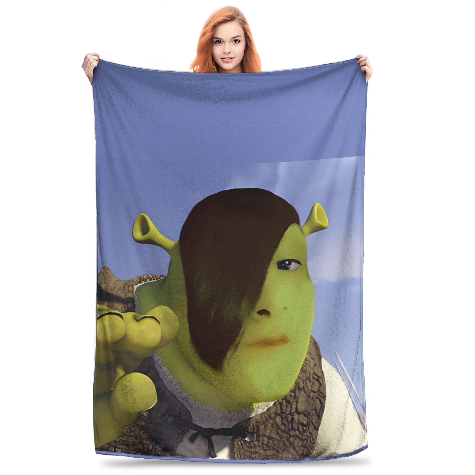 Пледы с шутками Шрека Смешной мем Плед Качественный Мягкий Теплый Плед-покрывало Зимний Детский Взрослый Домашний Декор Графический Покрывало 30x40in