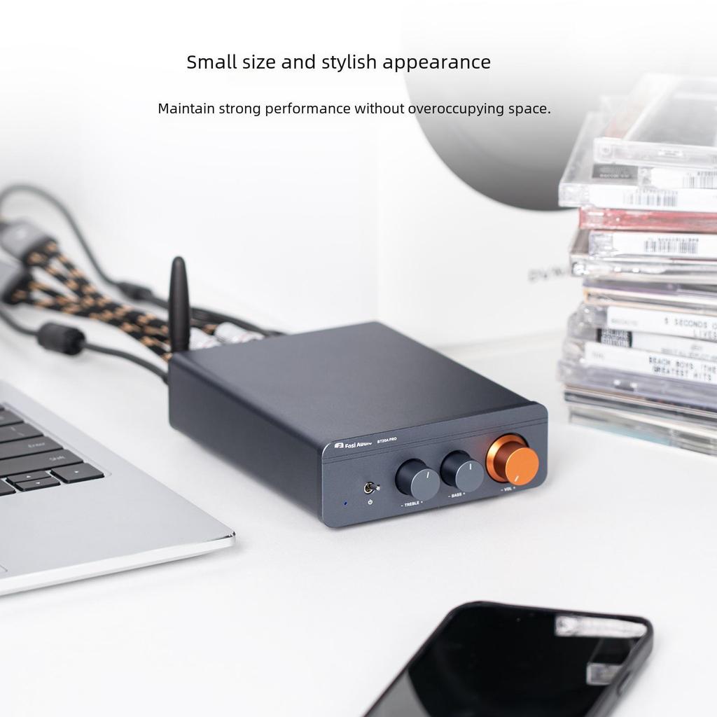 FosiAudio BT20APRO Dual-Channel Bluetooth 5.0 Amplifier with High/Low Frequency Adjustment