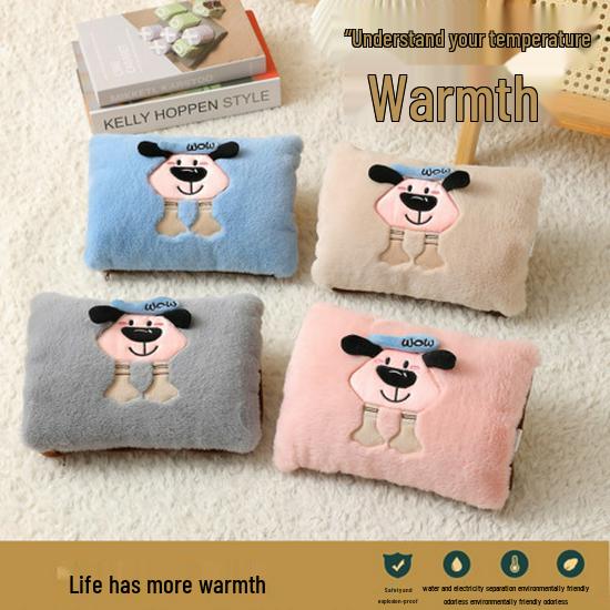 Electric Hot Water Bottle: Safe, Explosion-Proof, Auto Power-Off, Double Hand Inserts, Washable, Baby-Friendly