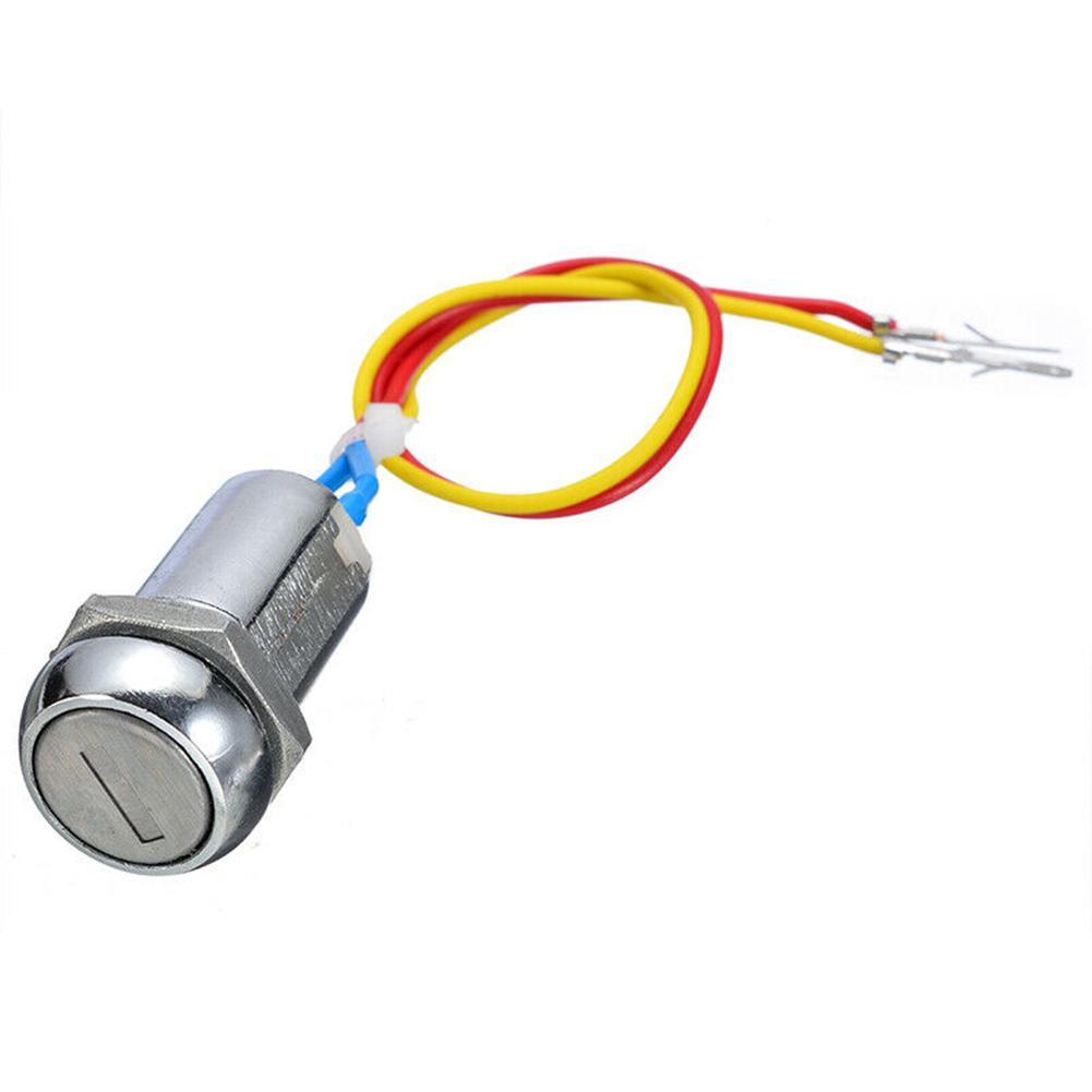 1 Set 2 Wire Key Ignition Lock Motorcycle 2 Lock With Go For ATV Reliable Igniti U1F4