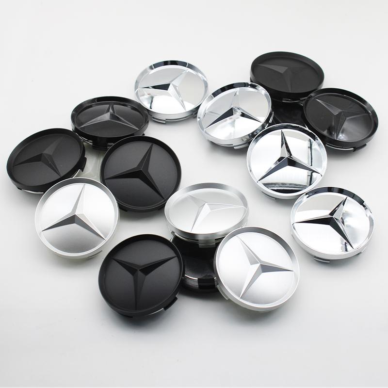 2026 New 4Pcs 60mm Car Wheel Center Cover Badge Accessories For Mercedes Benz C43 C63 C55 C Class AMG C180 C200 C220 C30 Replace Hub Cap DL1 QQ43