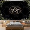 Hippie Pentagram Wiccan Wall Tapestry Moon Celtic Altar Cloth Occult Witchcraft Tapestry Aesthetic Tarot Divination Tapestries