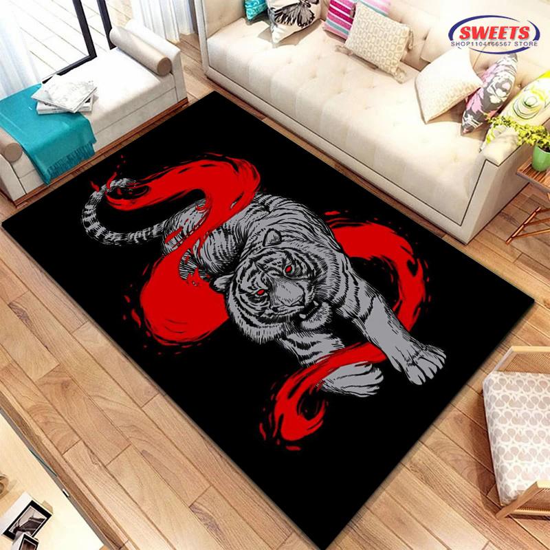 Jiu-Jitsu Warrior Japanese Bjj Gi &Black Belt Mma Carpet for Home Living Room Bedroom Sofa Doormat Floor Rug Anti-slip Decor Mat