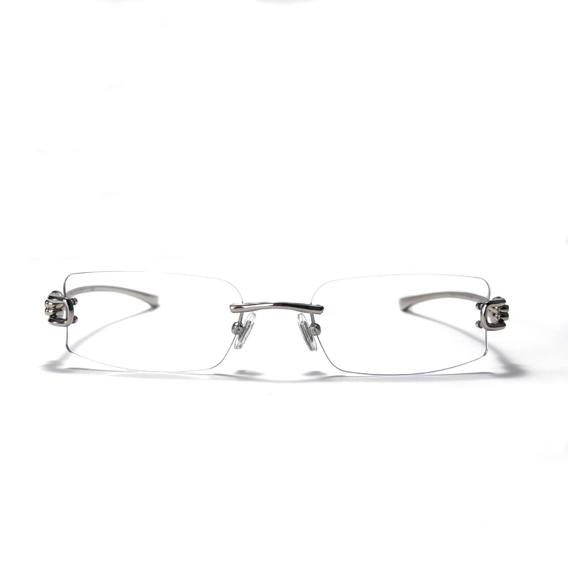

GM Women s Rimless Metal HD Square Eyeglasses Frame - Lu Yuxiao Style with High-Intelligence Rope Knot Design No Packaging