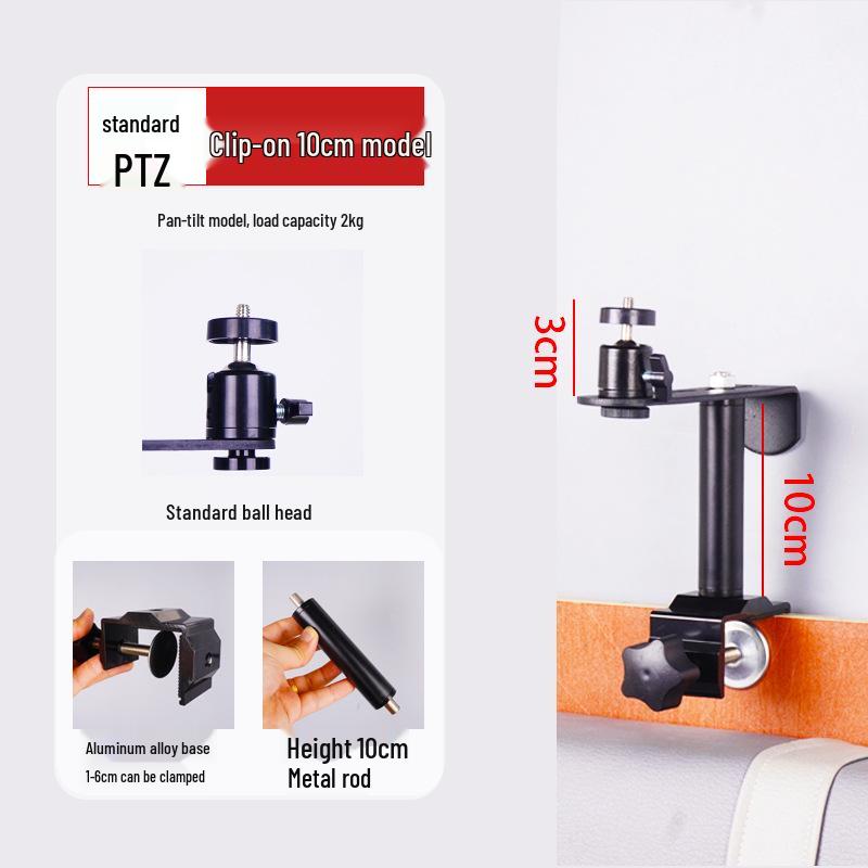 Wooden Bedside Projector Mount: Hole-Free Clip-On for Bedroom or Desktop Use