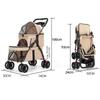 Foldable Double Pet Stroller with 2 Carriages Dog Stroller New Cat Strollers  for Dogs and Cats