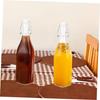 PHENOFICE 2-Piece Glass Bottles with Lids, Clear and Colorless, for Oil, Dressing, Juice, Vinegar, Sauces, and Soy Sauce Dispensers, Reusable Kitchen