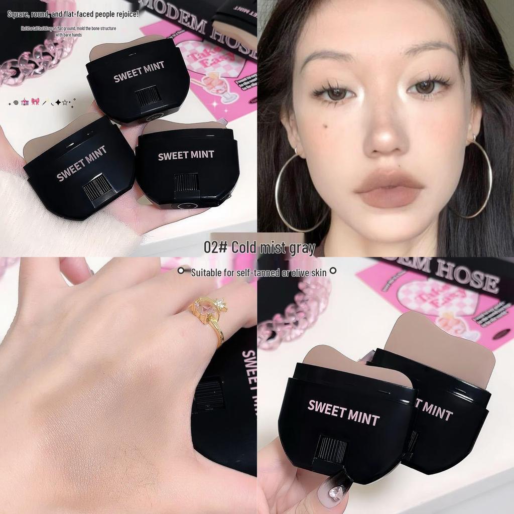 Sweet Mint Facial Contour Stick: Pigmented, Easy-Blend Sculpting Tool for V-Face Makeup.