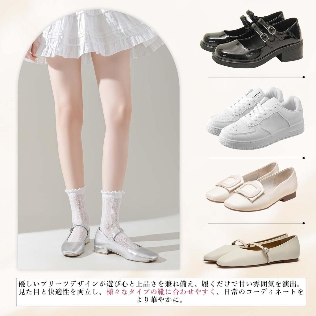 Summer Cotton Cute Crew Suitable for Commuting and Sizes [DAMILY] Women's Socks, Thin, Comfortable, Lace, Breathable, Socks, Stylish, Non-Stuffy,