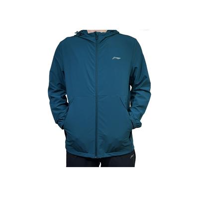 Einfarbig Lockere Passform Softshelljacke Herrenjacken Pfauenblau AFDU463-3