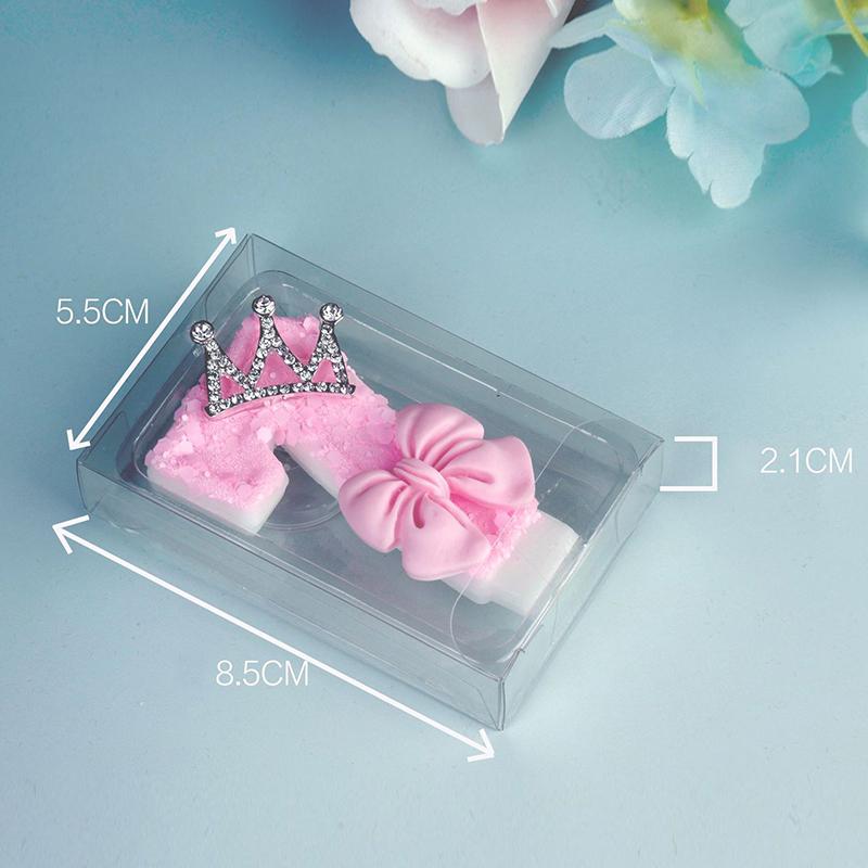 1pc Number Cake Candle Pink Glitter Birthday Candle 0-9 3D Number Candle Cake Topper Birthday Party Cake Decor