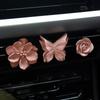 Retro Flower Car Air Outlet Aromatherapy Fancy Niche Style Camellia Car Vent Fragrant Stone Aroma Diffuser