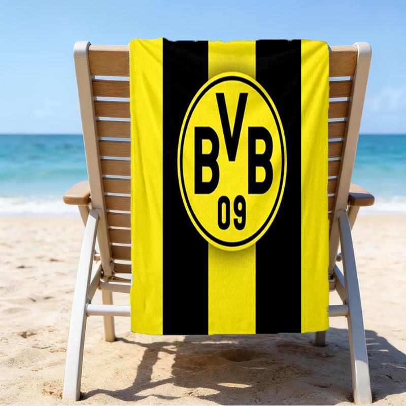 Ultra-Soft Beach Towel with Borussia Dortmund Theme,Ideal for Pool - Camping, Diving - Perfect Travel Essential, Vibrant Beach Towel.