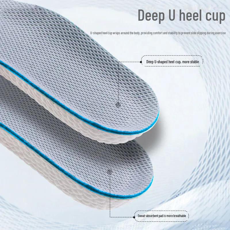 4D Popcorn Design Height Increase Insoles with Arch Support and Shock Absorption for Men and Women