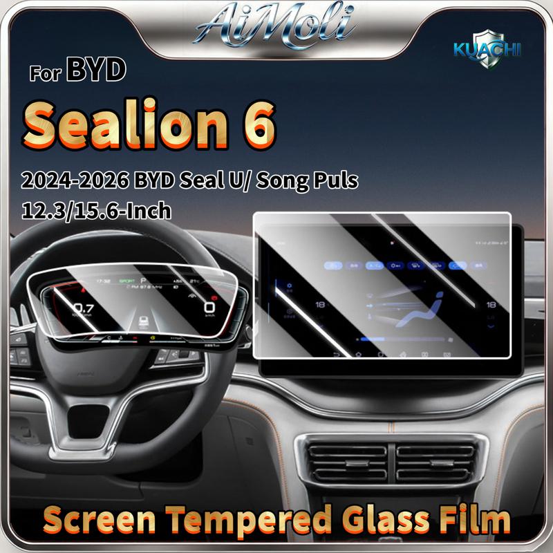 For 2025‑2026 BYD Seal U Sealion 6 DM‑i EV 15.6 Inch Screen Tempered Glass Film Anti‑Scratch Anti‑Fingerprint Anti-Grease