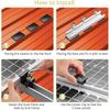 12 st Solpanelfäste Kit Aluminium Monteringsskena 30mm/35mm Ändklämmor Fästen för Platt Tak PV Monteringsskena