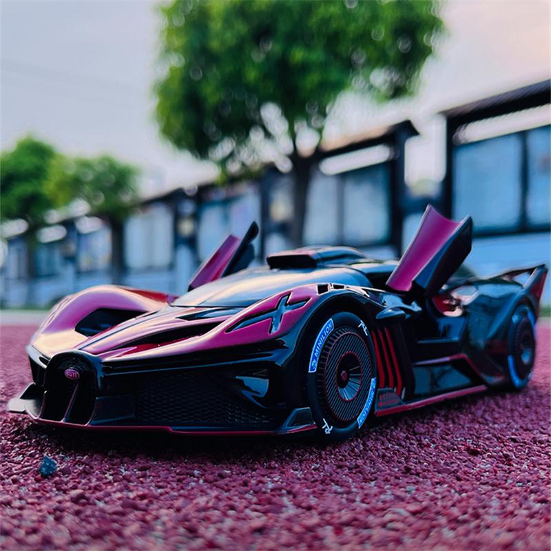 Modellino Auto Sportiva in Lega Bugatti Bolide 1/24 Diecasts & Veicoli Giocattolo Modello Auto Concettuale in Metallo Simulazione Suono Luce Regalo per Bambini