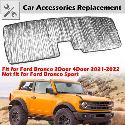 Rýmující se clona na čelní sklo auta, stínítko, UV reflektor, skládací sluneční clona, podložka, pasuje pro Ford Bronco 2022 auto