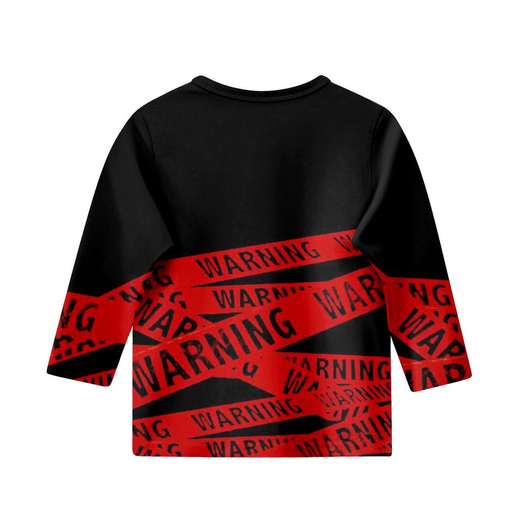 Kinder 3/4-Ärmel Rundhals Oberteil Halloween-Print Alltags-Freizeit-Oberteil