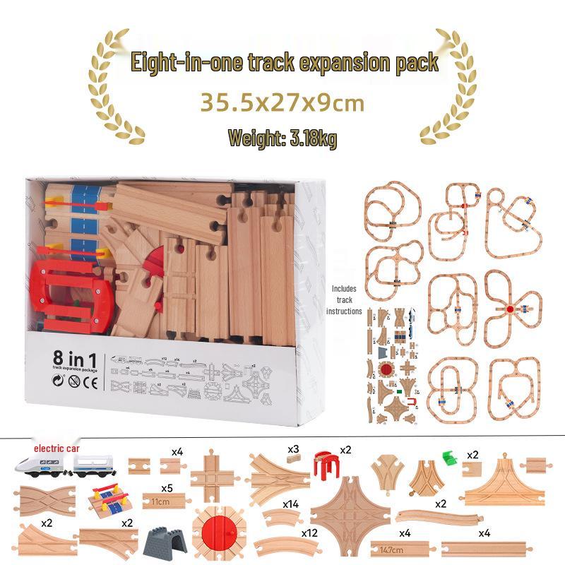 Elektrisk togsett i tre - Kompatibelt med Thomas