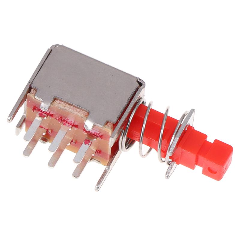 10Pcs Directly Key Switch A03 Ps-22F03 6Pins Self-Locking Power Switches Red
